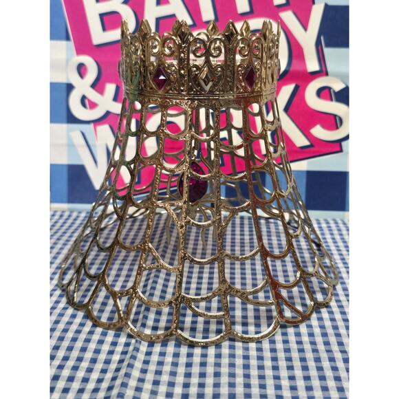 BBW Gold Spider Web Single Wick Candle Pedestal Holder Home Fragrance Decor - Picture 1 of 2